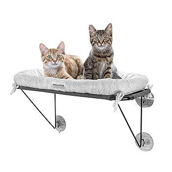 ♦️キャットウィンドウパーチ 木製キャットハンモック 窓用